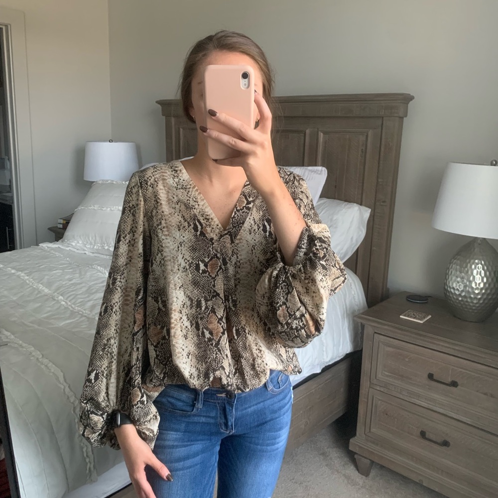 Women's Snake Print Blouse